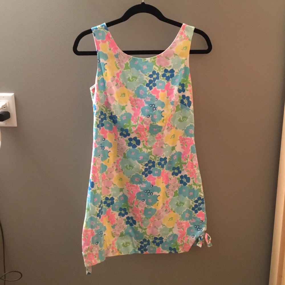 Lilly Pulitzer floral pastel shift dress size 0
